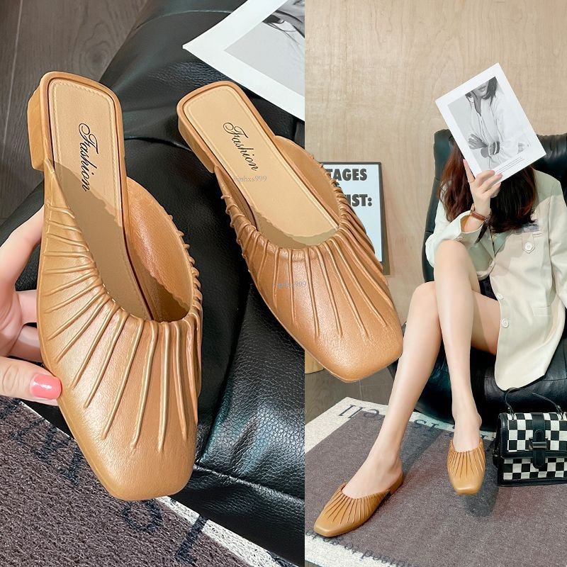 New Designer Sandals With Free Shipping Lazy Baotou Half Four Seasons Outdoorfashion Waterproof Korean Edition Internet Red Single Shoes Women's 