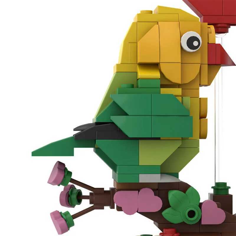 Valentines Day Gift MOC Building Blocks Ornament Love Bird Model Childrens Educational Building Blocks Toy C251104