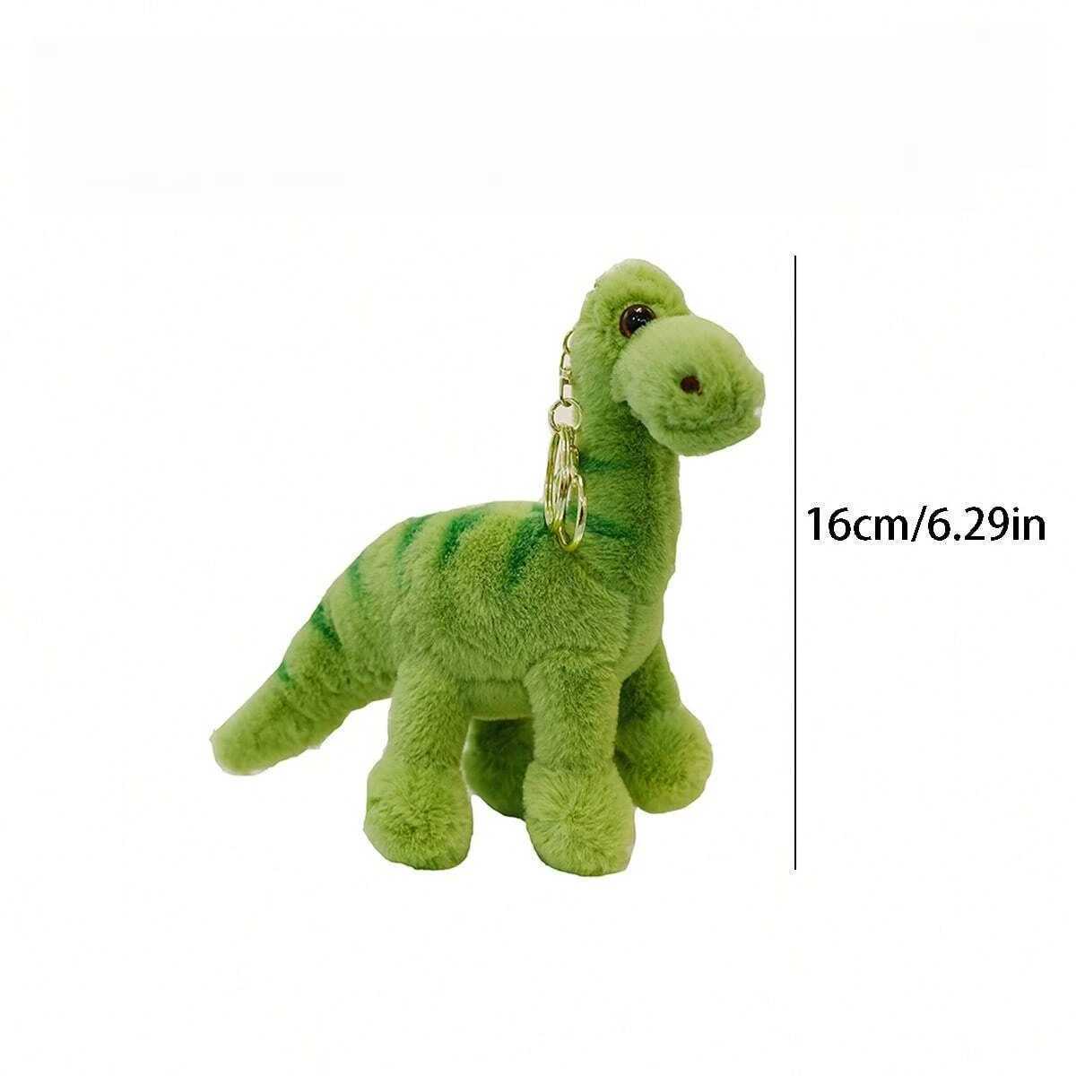 Fluffy Dinosaur Keychain Long Plush Soft Key Ring for Backpacks Cute Bag Charm Accessory Stuffed Animal Plush Bag Pedant C251104