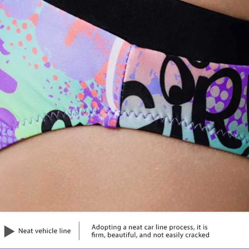 Bikini set girls printed three piece swimsuit childrens vest swimsuit 7-12 years old J250403