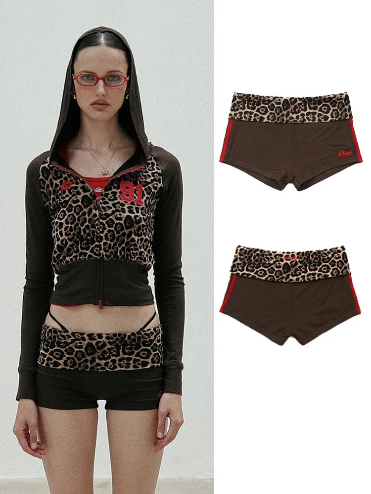 Badblood Womens Solid Color Letter Shorts Sexy Girl Casual 250401