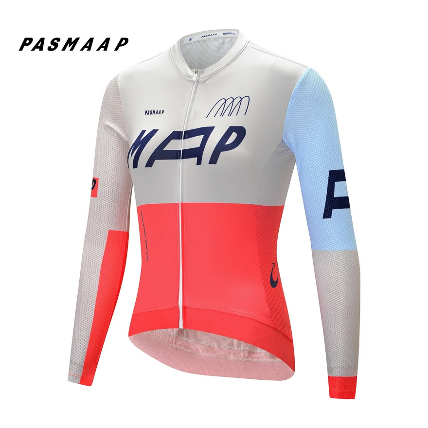 2024 PASMAAP Cycling Jersey Long Sleeve Pro Team Jersey Road Bike Clothing Maillot Ciclismo Hombre Breathable Bicycle Shirt 251031