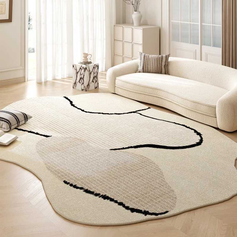 Irregar Style Carpets for Living Ro Fluffy Soft Floor Mat Light Luxury Bedro Decor Line Carpet Thick Study Plush Rug C251104