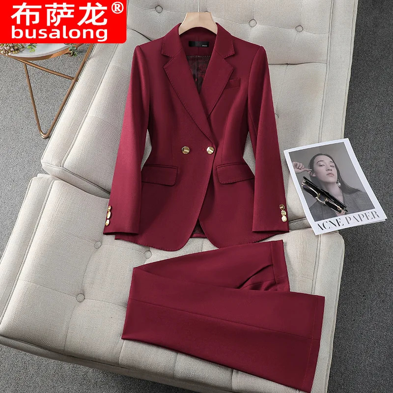 Business Formal Suit for WomenSpring Summer Professional Attire Elegant Commuting Civil Servant Interview Suit for Women 250401