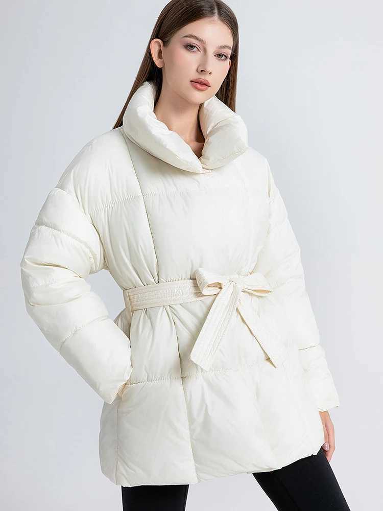 Winter New Cotton Padded Puffer Coat Women Thicken Warm Pocket Snow Parka For Student Mid Length Winter Zipper Jacket Women J251104