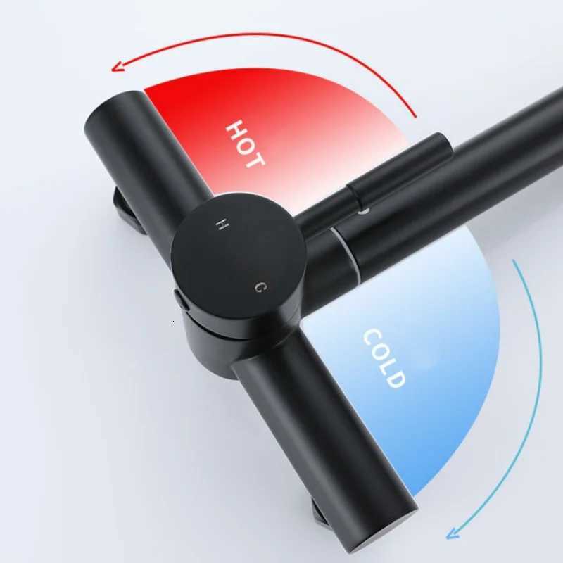 2 Mode Pl Down Stainless Steel Kitchen Faucet Wall Mounted Bathro Kitchen Sink Washbasin Cold Hot Mixer 360 Degree Tap Y251104