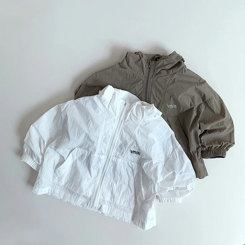 6080 Childrens Sunscreen Clothing 2025 Summer Korean Baby Boys Thin Open Skirt Air Conditioning Top 250325