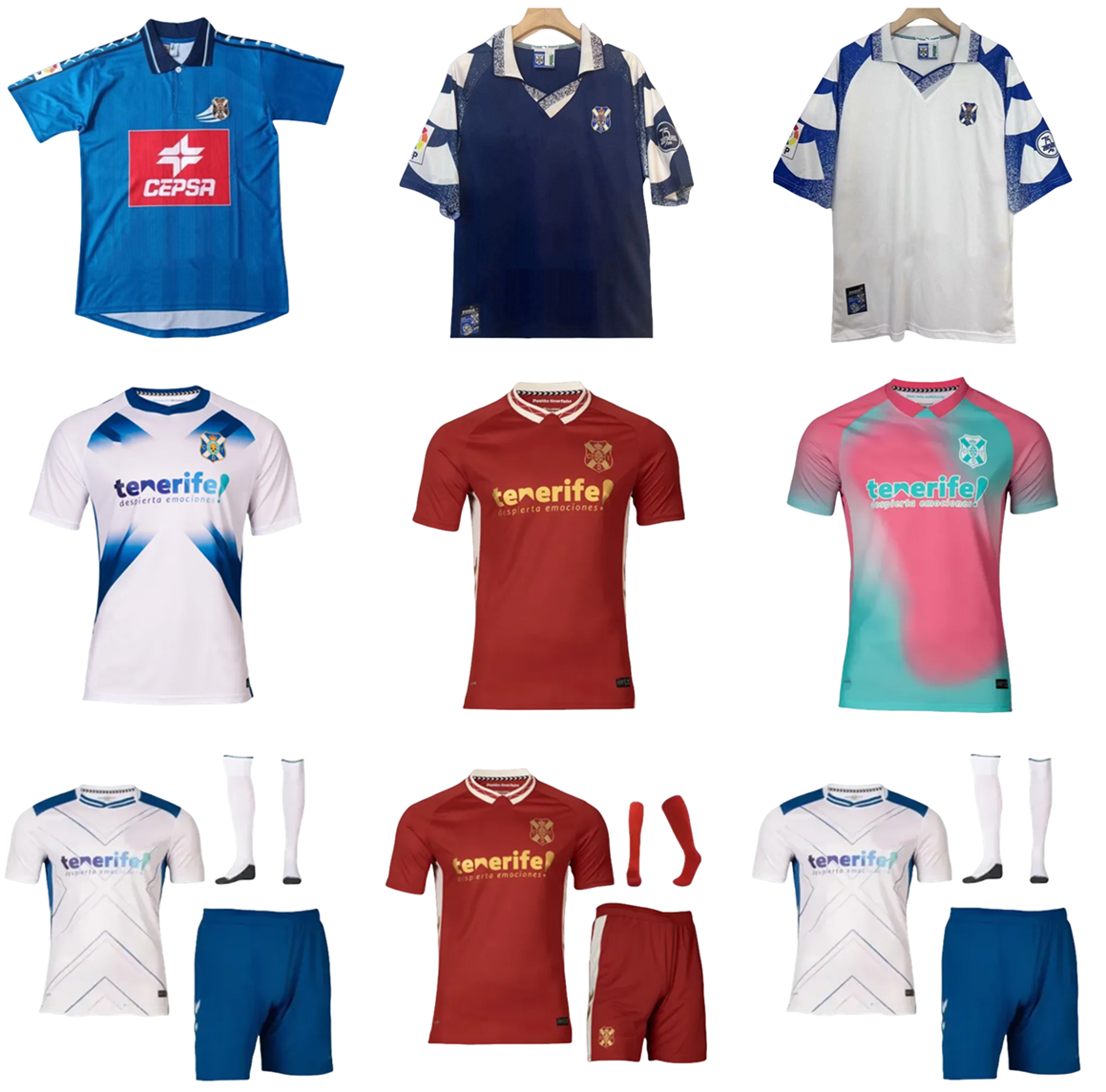 25 26 CD LUGO Tenerife Home Away 3rd soccer jerseys GALLEGO ZORRILLA MO DAUDA BUNUEL ROMERO SIPCIC chandal de futbol 1997 1998 1999 97 98 99 retro football Men kids