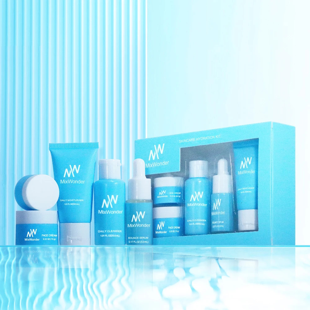 MixWonder Hydrating and Skincare Set 5Piece Gift Set Including Cleanser Facial Cream Eye Cream Serum r 251030
