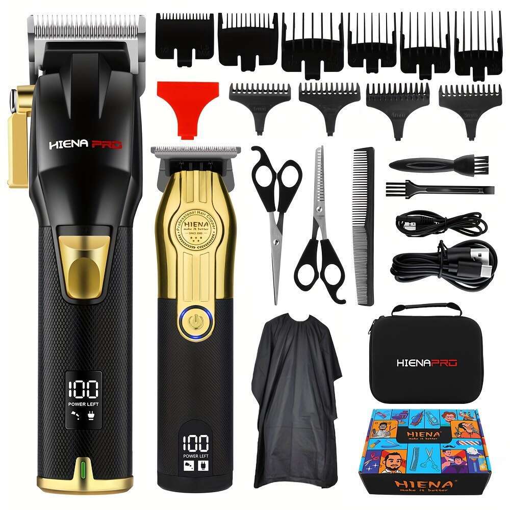 Cordless Clipper, Professional Electric Men's Beard Trimmer Shaver, USB Rechargeable Hair Clipper Kit, Set, Father's Day Gift
