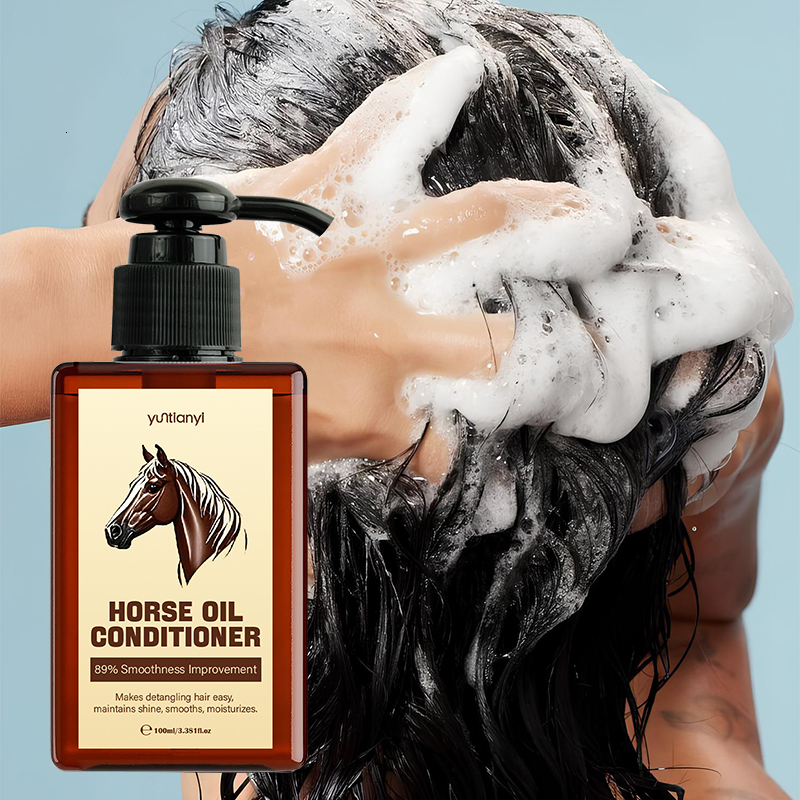 Yuntianyi Horse Oil Conditioner 100ml 89% Smoothness Improvement Detangling Hair Care