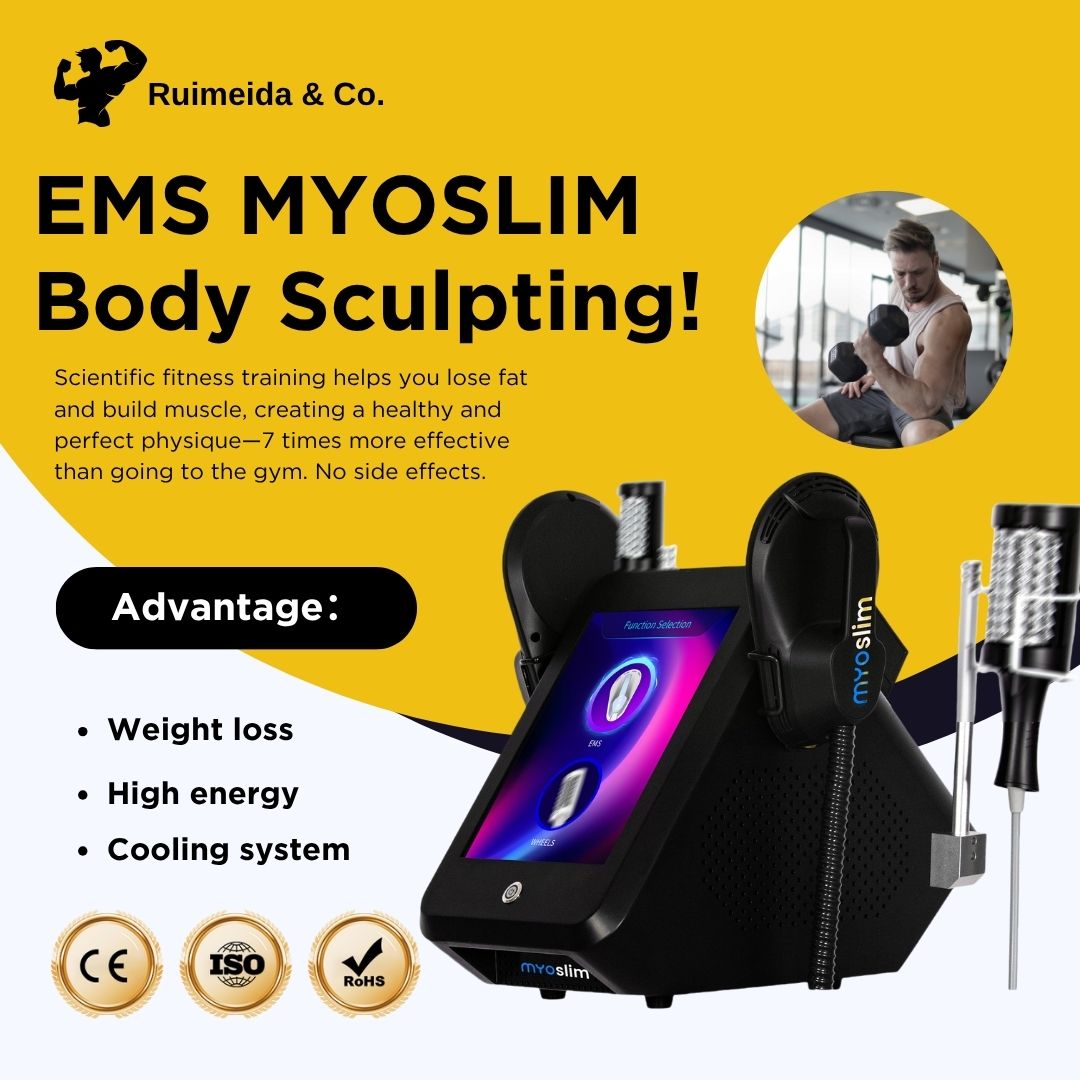 Upgrade MYOSlim 2 in 1 EMS Body Contouring Roller Device 360° Rotation Fat Reduction Tighten Skin and Tone Muscles Professional Spa Equipment