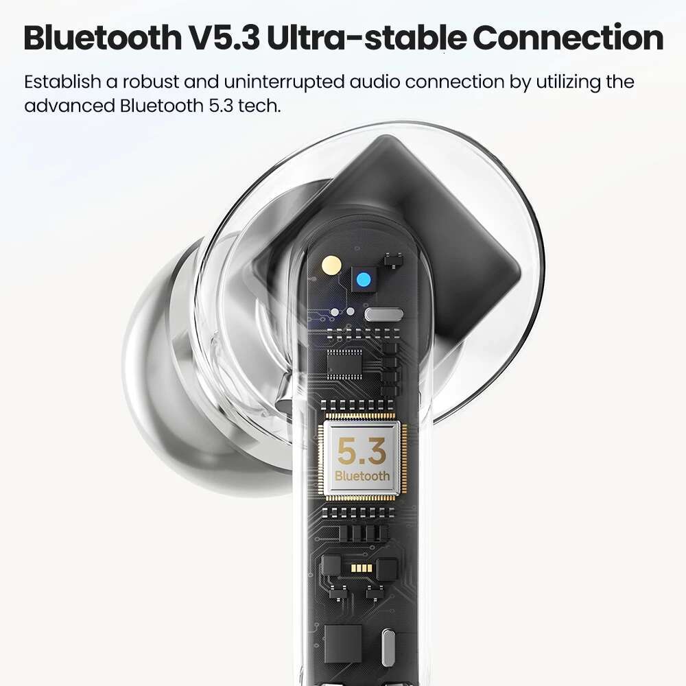 Toocki TWS Bluetooth 5.3 Earphones In-Ear Earbuds Lightweight Headsets 13mm Dynamic Coil Sport Outdoor Headphone 250mAh Battery