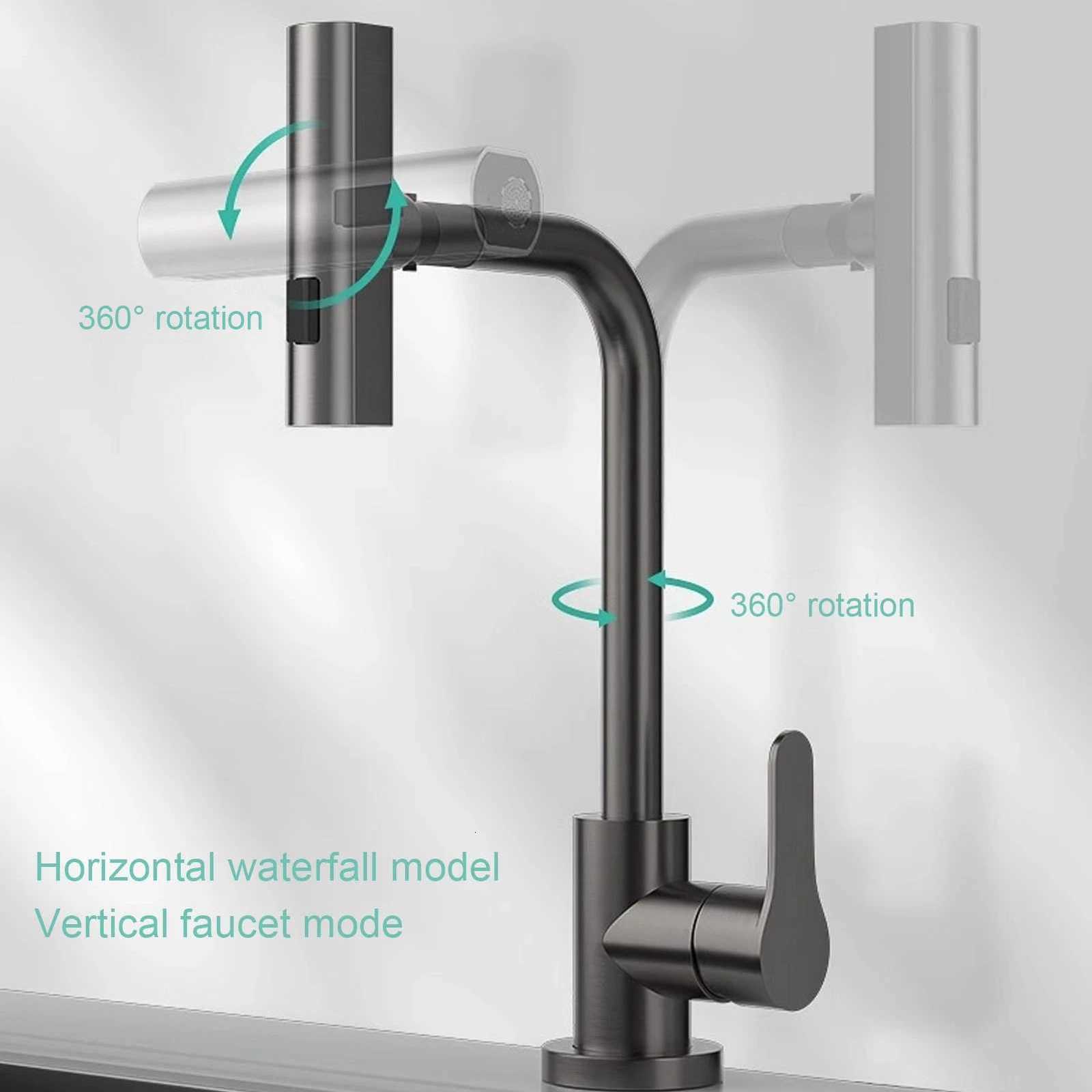 Sink Faucet Kitchen Sink Faucet Sink Faucet Rotatable 3 Function Sprayer Single Handle Hot Cold Water Kitchen Faucet for He Y251104