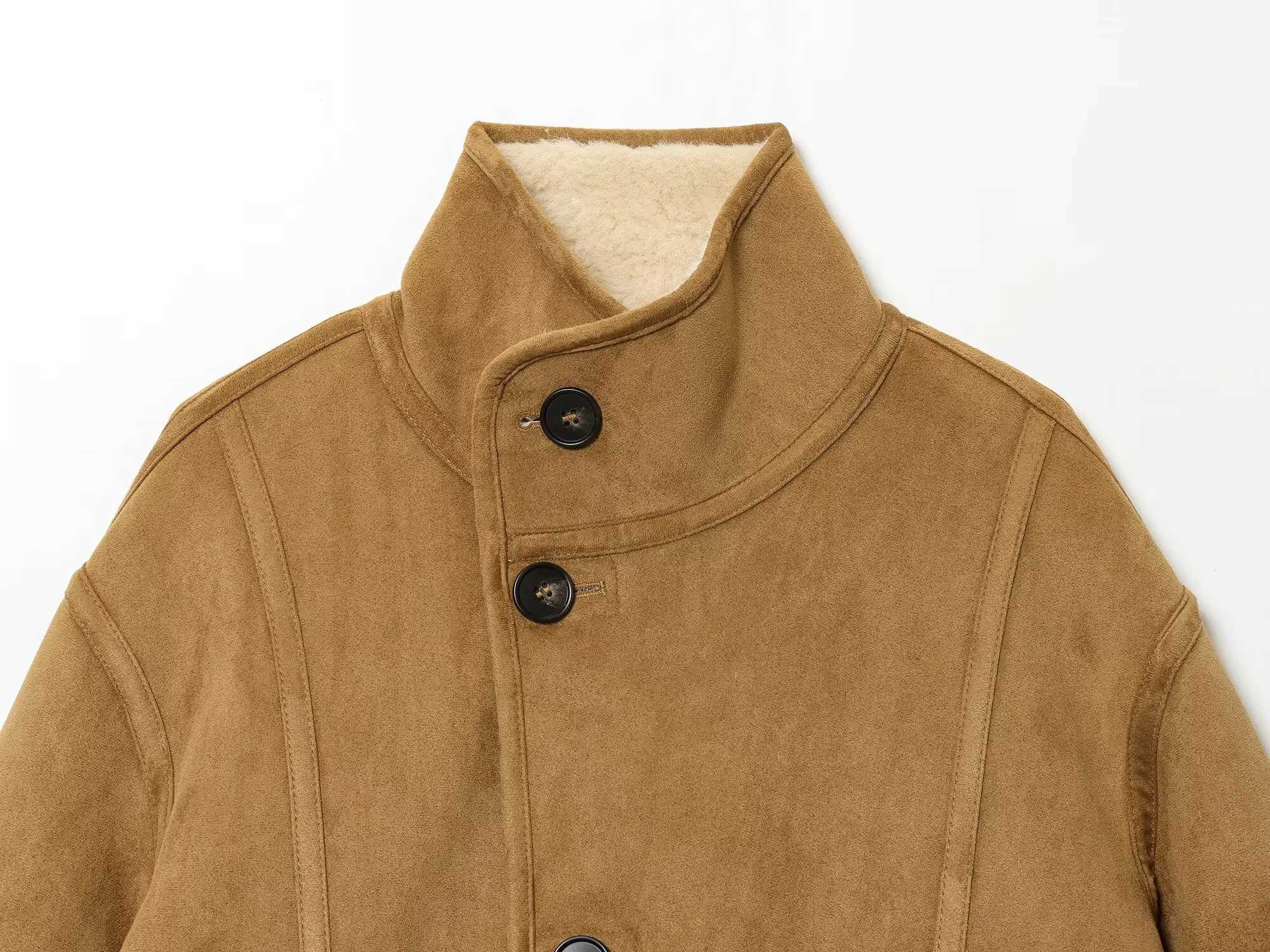 2025 Autumn New Womens Fashion Casual Loose Versatile Double sided Wear High Collar Long Sleeve Jacket Top Coat J251103