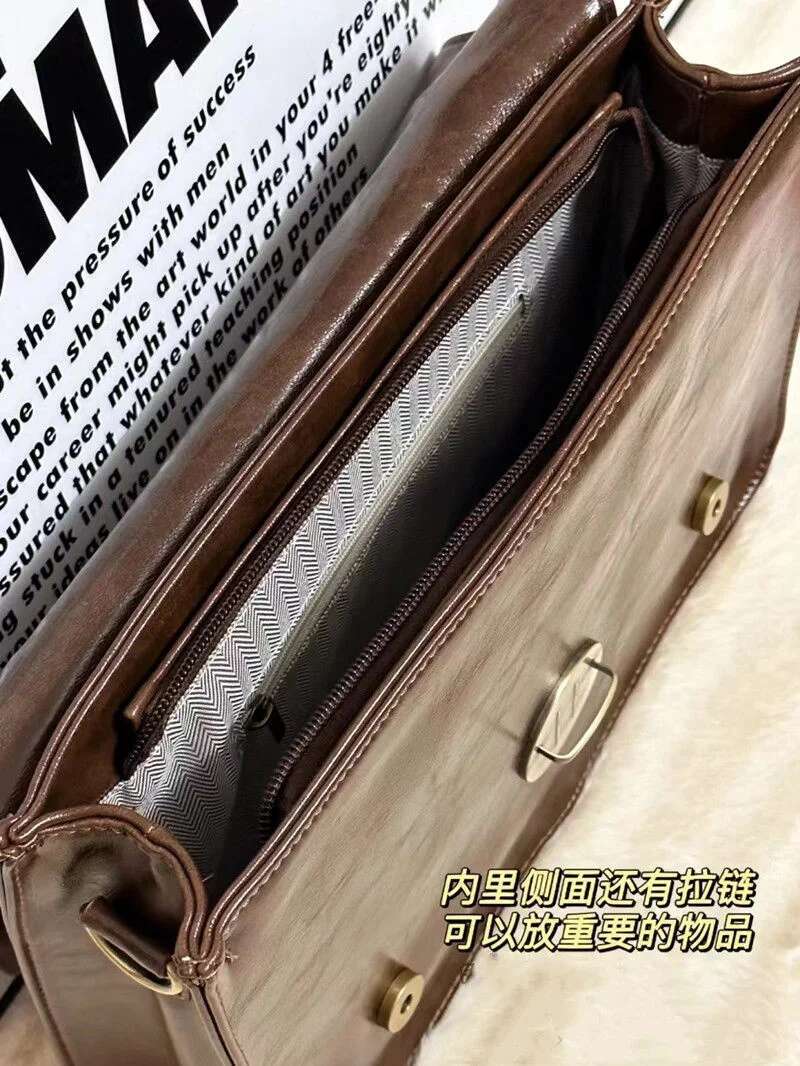 Women's Handbags Trend 2023 Vintage Postman Leather Girls Shoulder Bag Female Casual Tote Y2k Ladies Handbag Retro Bags Women