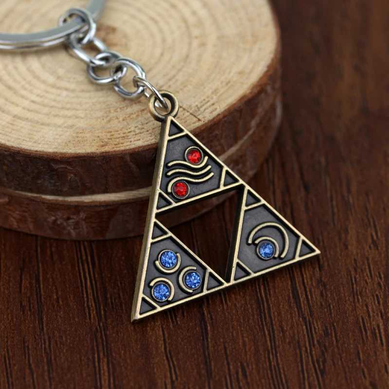 Zeldas Keychain Jewelry Set Hylian Shield Breath of The Wild Sheikah Eye Majoras Mask Sword Triforce Symbol Pendant Key RingW251103