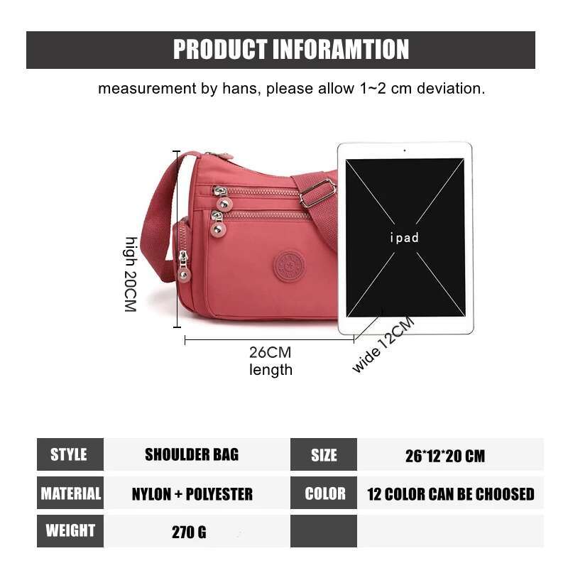 designer bag Printing Shoulder Bags for Women Waterproof Crossbody Casual Multifunction Shopping Handbag Large Capacity Messenger Bag Female