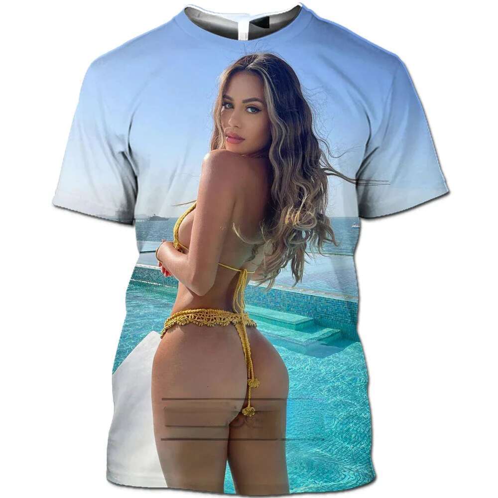 Summer Hip Hop Funny Men's T-shirt Spice Girl Pattern 3d Printed Short Sleeve Loose O-neck Premium Fashion Personality Trend To