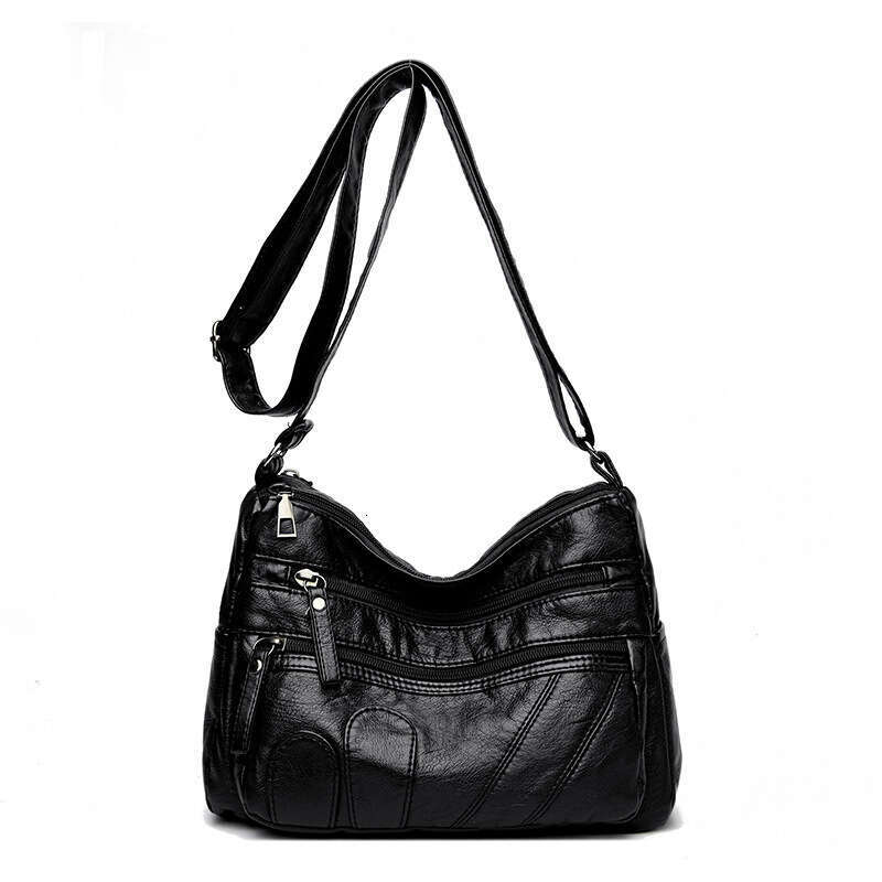 Women's middle-aged mother shoulder diagonally fashionable multi-layer soft leather women's bag wholesale 2025 new style temperament chic el