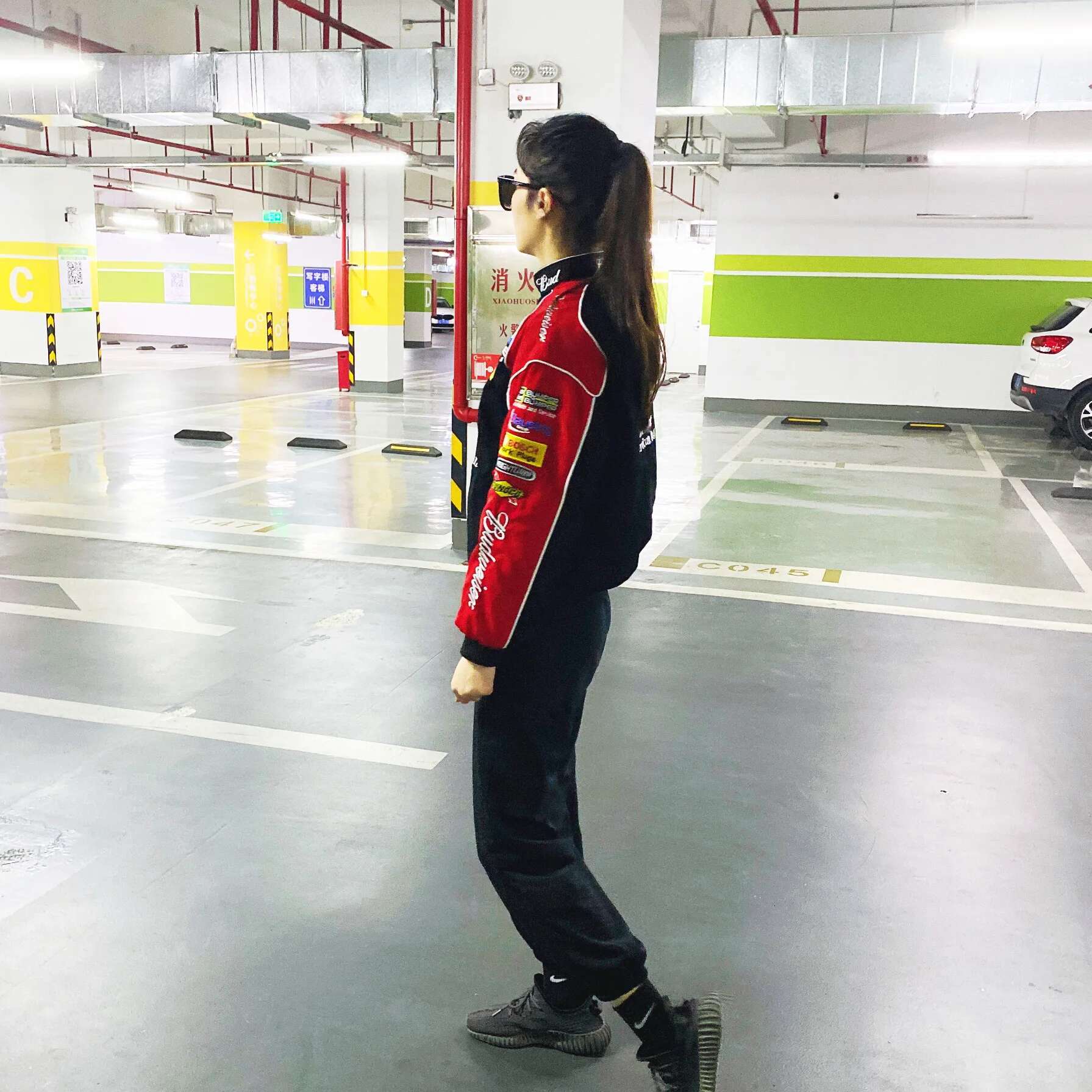 Embroidery Racing Motorcycle Riding Suit, Retro European American Style, Autumn And Winter Clothing, Long Sleeved Cott