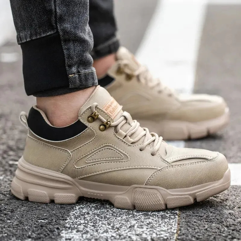 Highquality Safety Shoes Men Steel Wire Rotary Buckle Work Sneakers Indestructible Shoes Antismash Antipuncture Work Shoes 251030