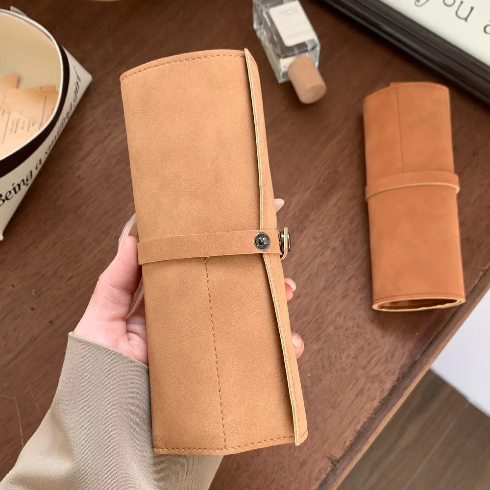 Watch Band Roll Organizer With 5 Slots Storage Box Watch Strap Smart Watch Storage Bag Leather Handmade Travel Case storage bag 251027