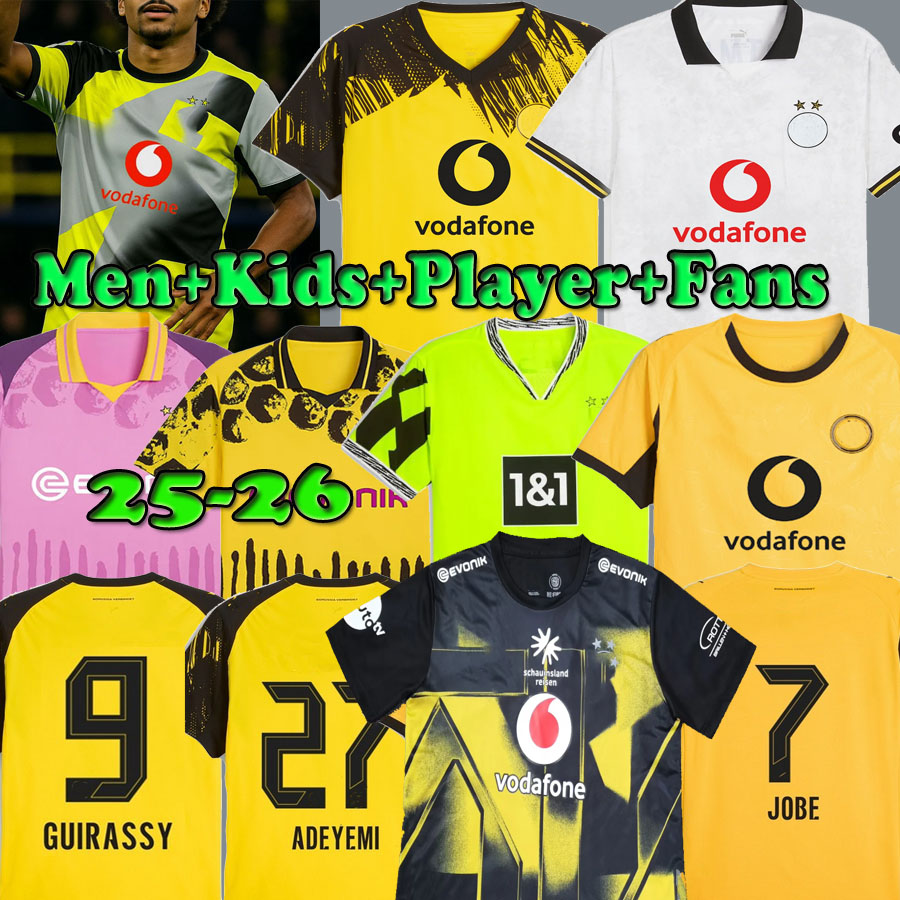 25 26 Soccer Jerseys Jobe Bellingham Beier SANCHO REUS Guirassy DorTMunDS Reyna Footall Shirts 2025 2026 Men Kids Player Fans Sule Chukwuemeka Adeyemi BRANDT Couto 9