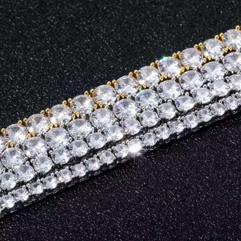 BES Brass 3mm 4mm 5mm 6mm Micro Paved 5A Cubic Zirconia Width Tennis Chain Iced Out Bg CZ HipHop Jewelry