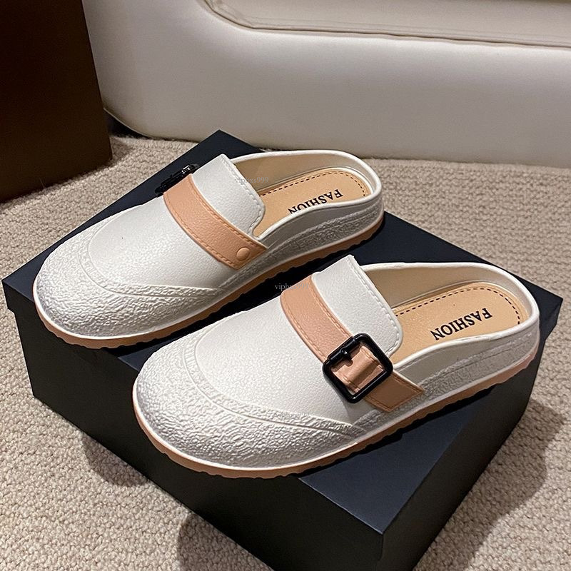 New Designer Sandals With Free Shipping Baotou Flat Half Slippers Wearing Summer Ins Trendy And Fashionable Casual Soft Soled Boken Sandals For Women 