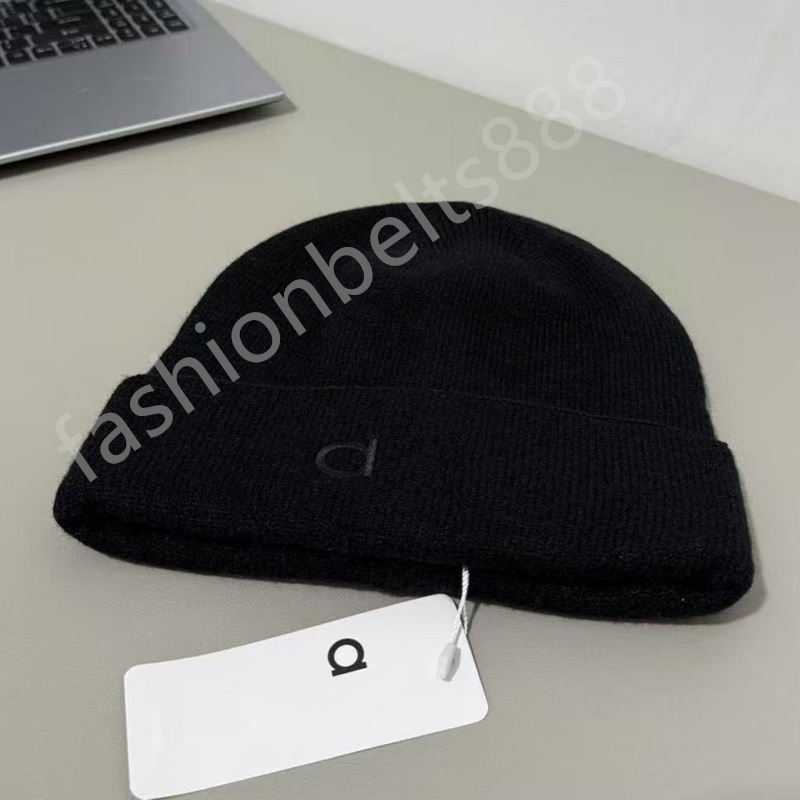 Yoga designer beanie bonnet skull cap winter bonnet woolen women men chunky knit thick warm beanies hats female bonnets beanies