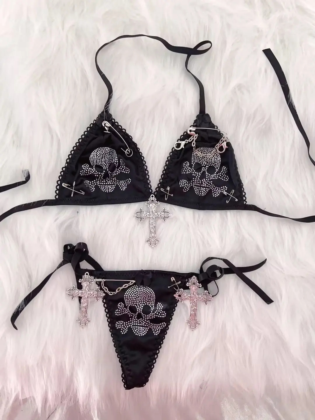 y2k crop top sexy streetwear y2k fashion bustier top y2k t shirt Kawaii Bikini Gothic Bikini y2k Lolita Bikini Sexy Bikini 250403