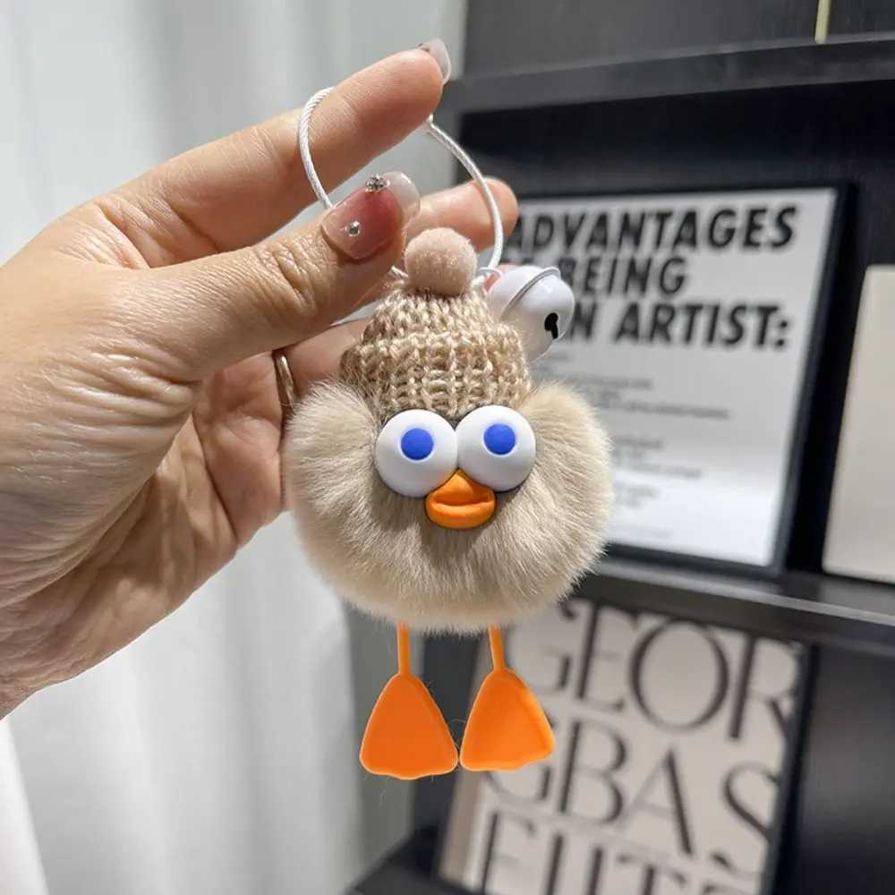 Holiday Gift Plush Pendant Rex Rabbit Hair Ball Keychain Keyring Duckling Funny Cartoon Childrens Toys C251104