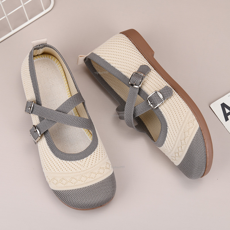 New Designer Sandals With Free Shipping 2025 Summer Mary Jane Comfortable Women's Temperament Woven Flat Bottom Shallow Mouth Single Shoes For Wo