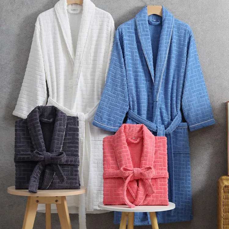 Couples 100 Cotton Terry Towel Bathrobe Robe Man And Women Kimono Dressing Gown Sleepwear Water Uptake Hotel Swimming Robe C251104