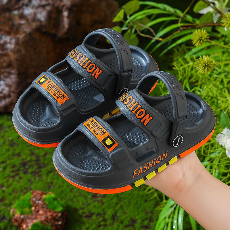 Summer EVA poop feeling childrens sandals for outdoor wear indoor anti slip and wear-resistant soft sole for boys and girls beach shoes for men J25040