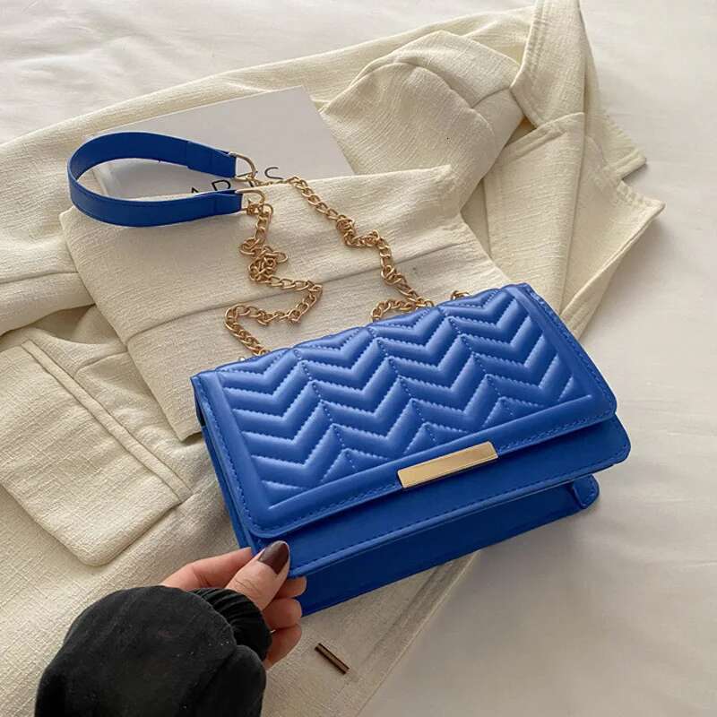 trend new fashion striped leisure women s shoulder bag chain strap crossbody bag designer women s handbag and wallet