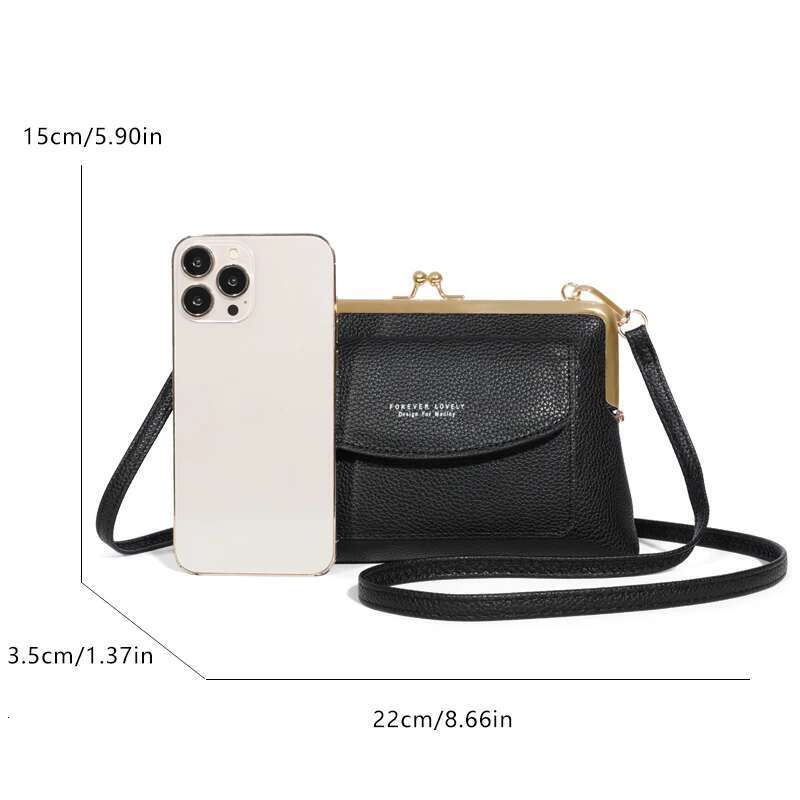2025 New Women's Elegant PU Leather Handbag Wallet Modern Lock and Zipper Design Crossbody Bag with Adjustable Shoulder Strap Trendy Shoulder Bag