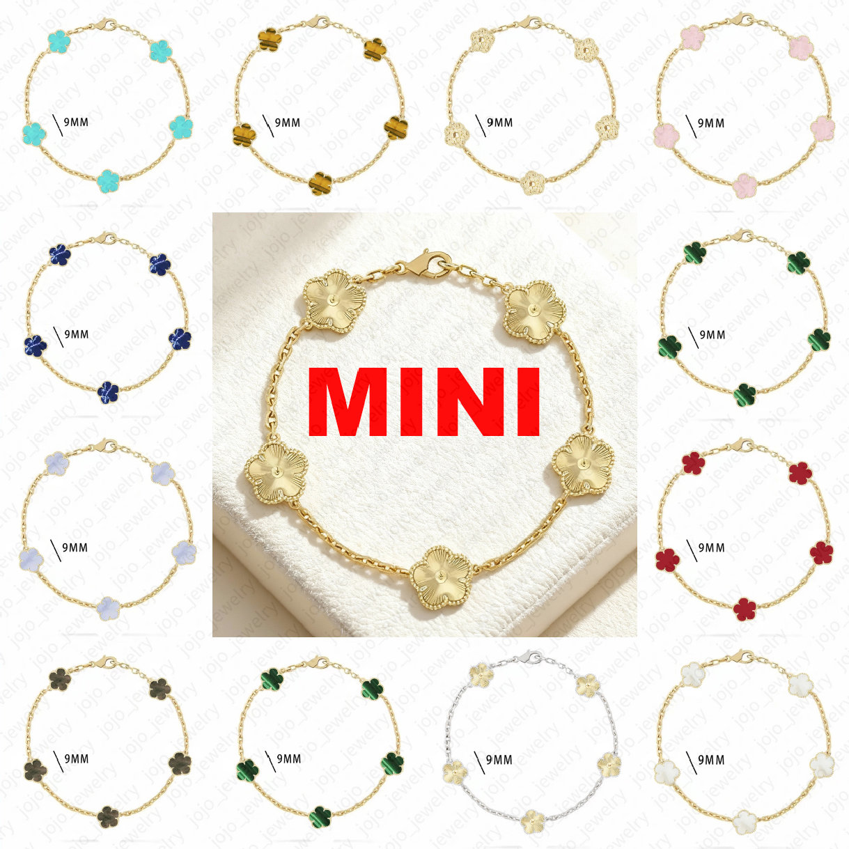 Hot selling bracelets 925 sterling silver jewelry luxury bracelet mini 9mm clover braclet elegant jewelry woman designer jewelry woman bracelet pink bracelet gift