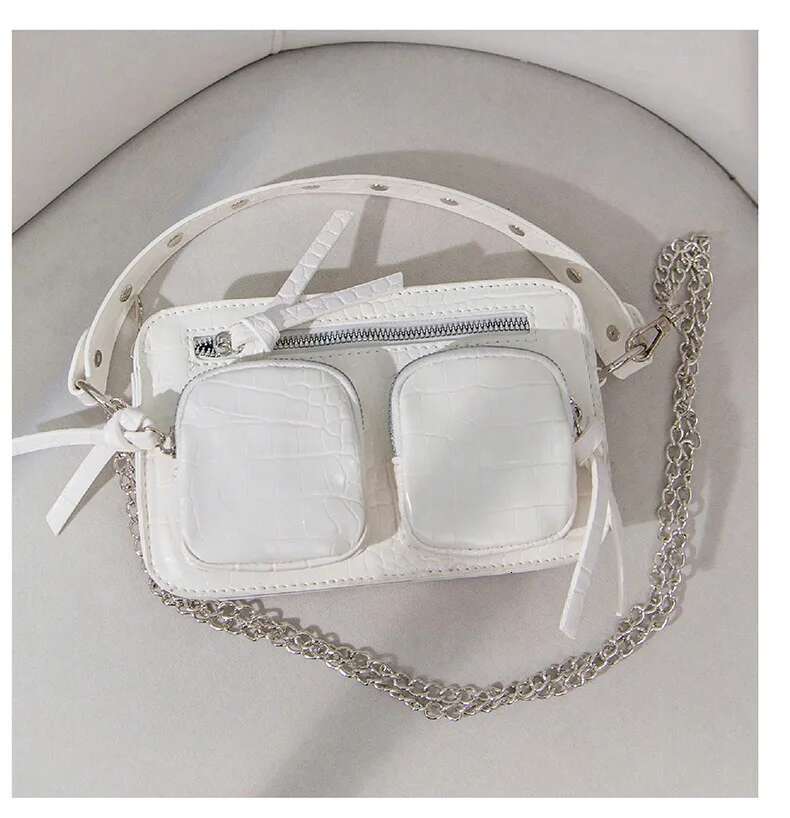 Punk Leopard Handbags Designer Chains Crossbody Bags For Women 2024 Serpentine Shoulder Bag Female Tote Clutch Purses New