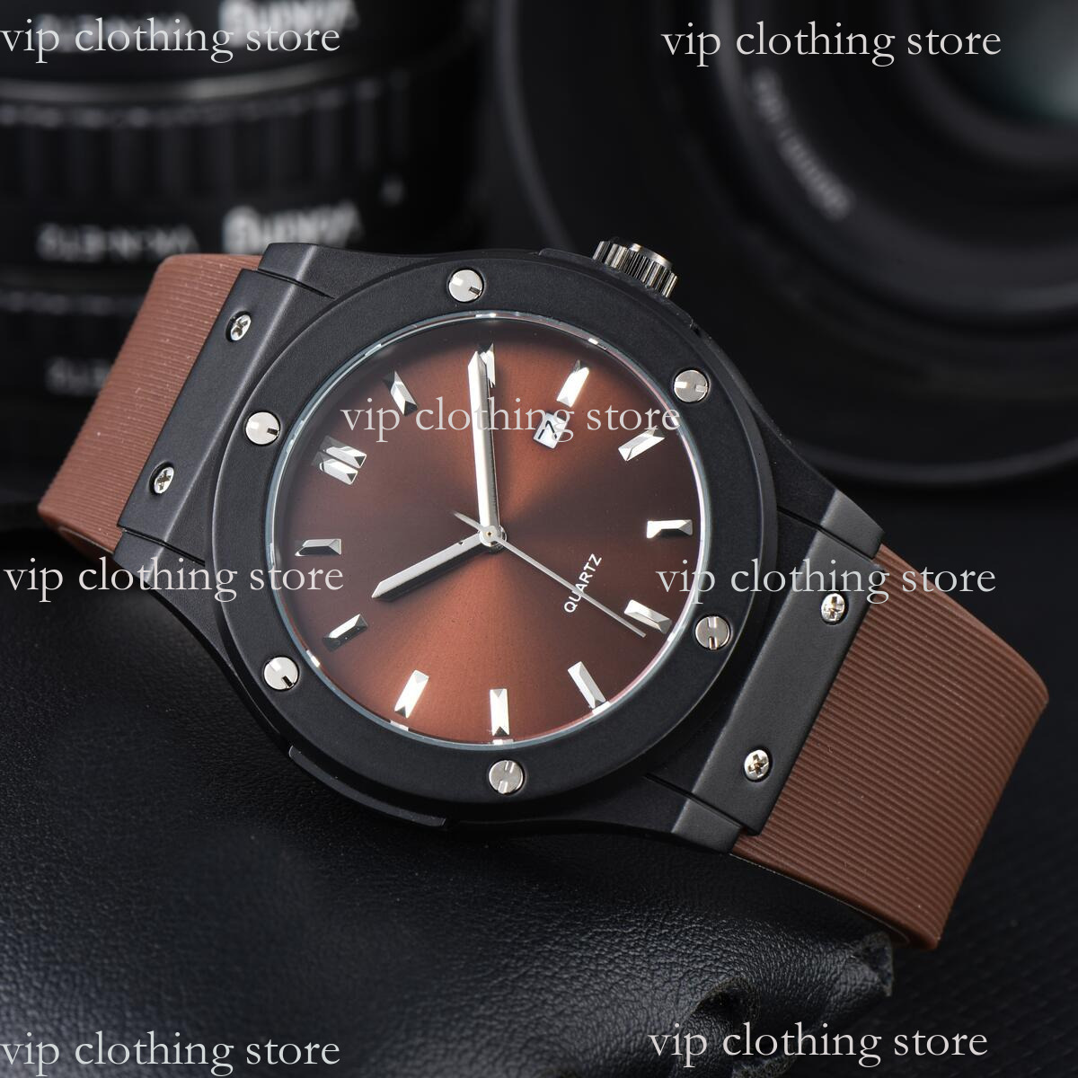Hublotx Watches Designer Mens Quartz Watch Classic Chronograph High Quality Trendy Brand Glass Leather Movement Automatic Stainless TOP F1 With Box D20