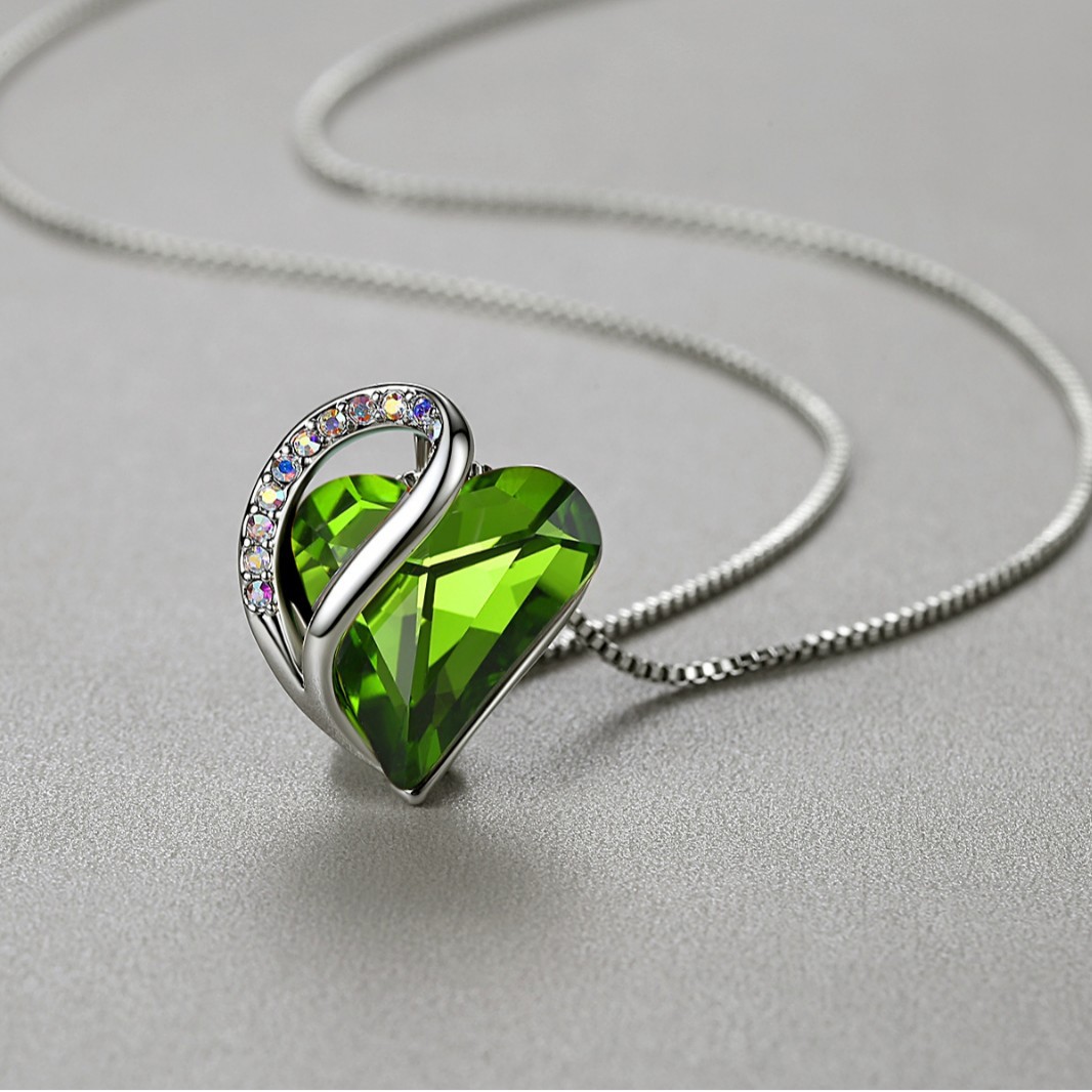 moissanite chain women collarbone designer necklace pendant designer jewlery for women luxury jewelry women Simple Heart shaped Crystal Necklace Penda - view 5