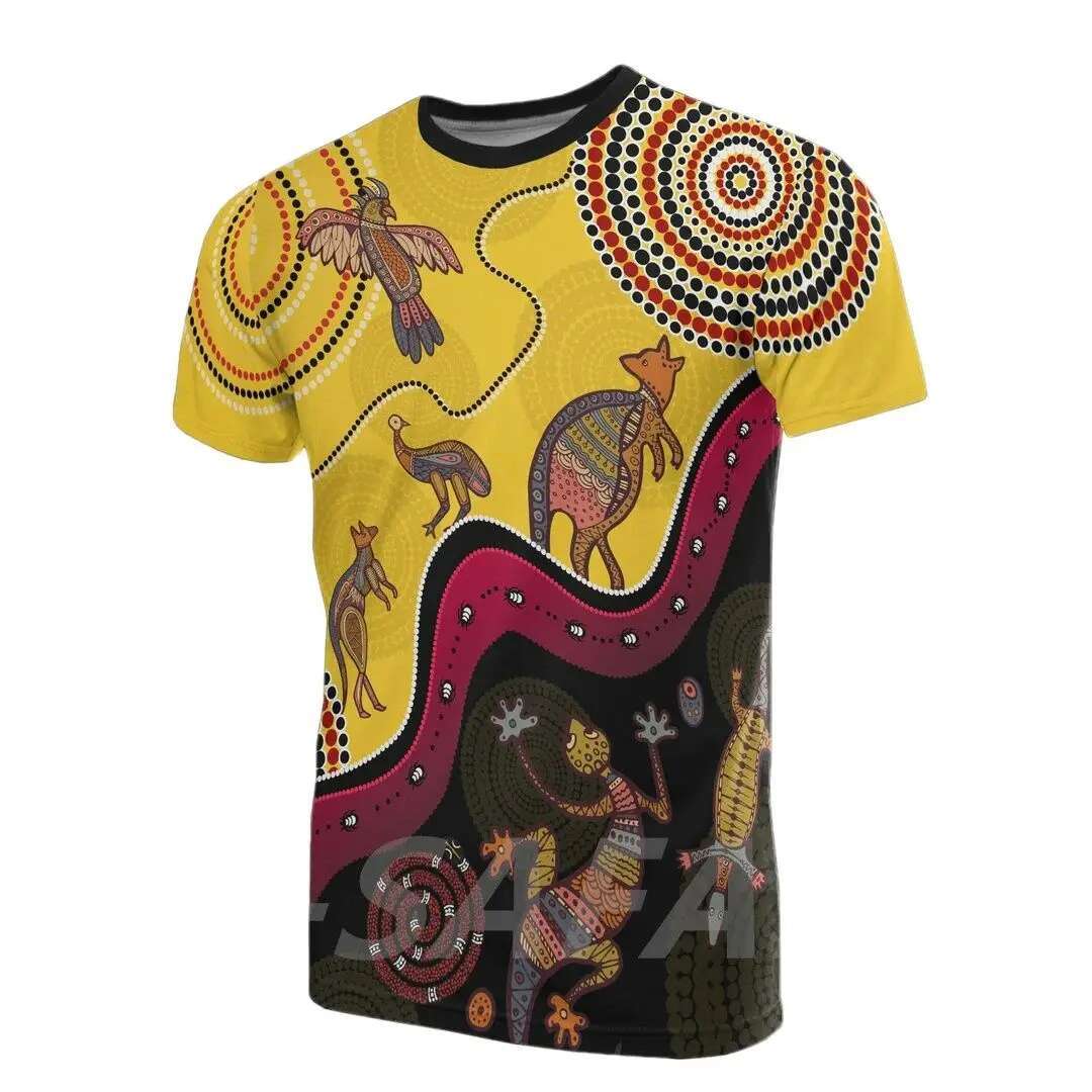 Egyptian Civilization Mural Totem 3D Haruku Print Men's And Women Summer Street Hip-Hop Retro Round Neck Short Sleeve T-shirt