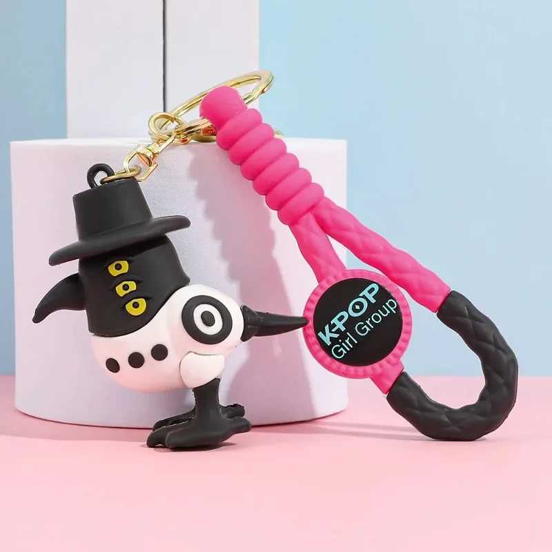 New KPOP Demon Hunters Little Tiger Keychain Pendant Cartoon Anime Monster Hunt Girl Key Ring Bag Hanging Decoration Gift C251104