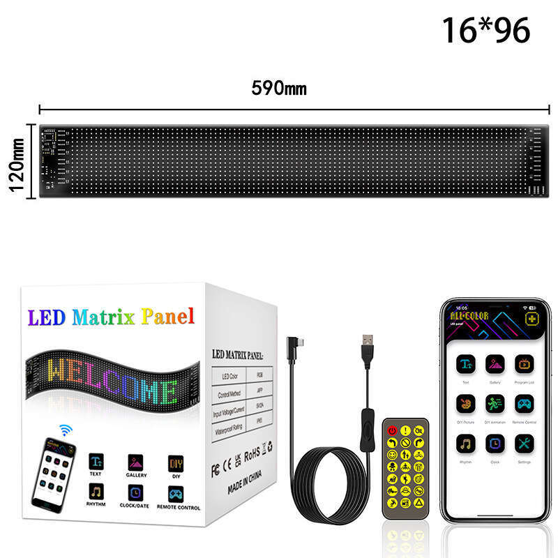 Devil's LED Soft USB Vehicle Flexible Advertising APP Bluetooth Smart Screen Demon Eye Display