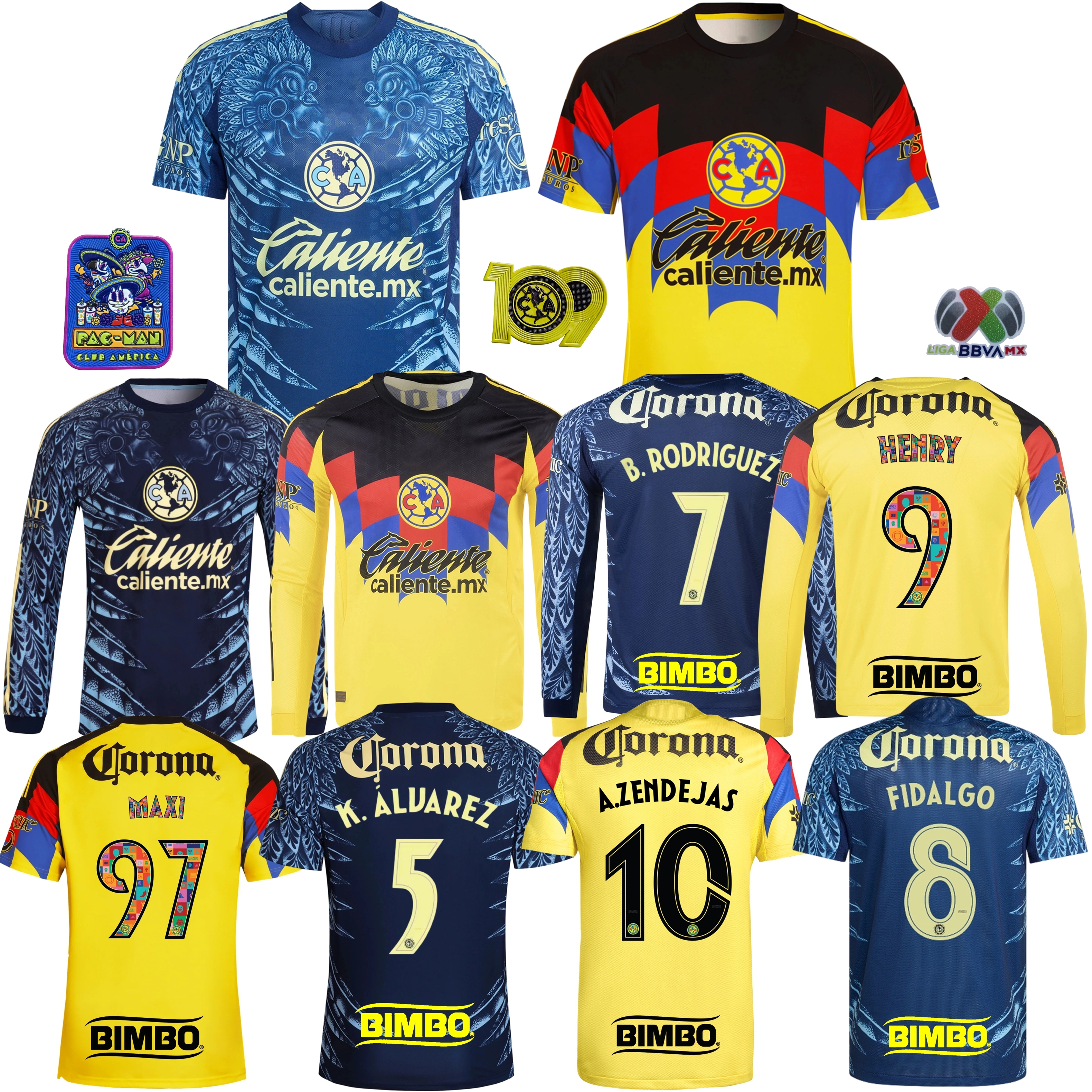 2025 2026 Club America Soccer Jerseys liga mx HENRY A.Zendejas FIDALGO DAVILA Maxi 25 26 HOME AWAY Third maillot slim player version Football shirt