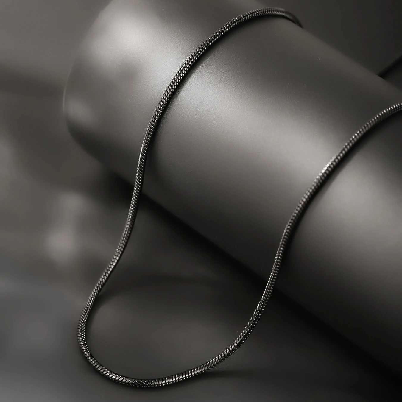 1PC Fashion Minimalism Stainless Steel Black Snake Chain Necklace for Men Women Jewelry Suitable for Daily WearXJ251104