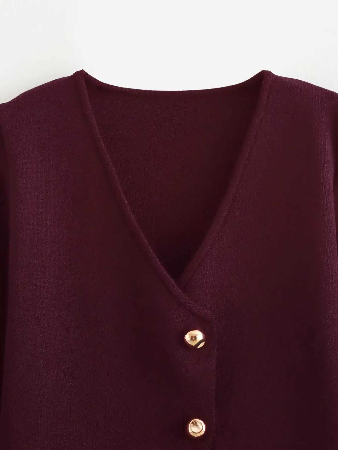 2025 WOMAN Fashion European and American Style Autumn New VNeck Button Long Sleeve Jacket Top Outerwear Mujer J251103