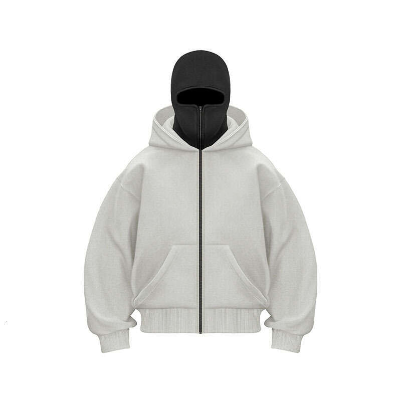 Popular Light Plate DIY Hooded Zipper Hoodie Jacket Double Hat Men's Women's Spring and Autumn Couple Top 2025 Versatile New Trendy Clothing