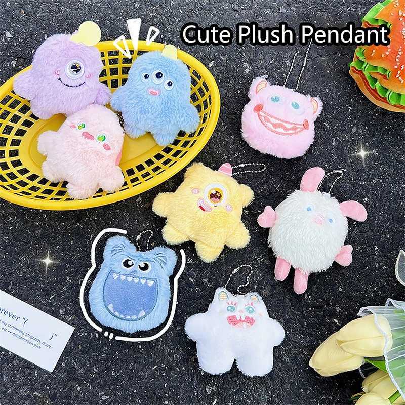 Cute Doll Little Monster Key Ring Girl Funny Toy Couple Bag Pendant Decor Gifts Stuffed Animal Plush Keychain Creative Cartoon C251104